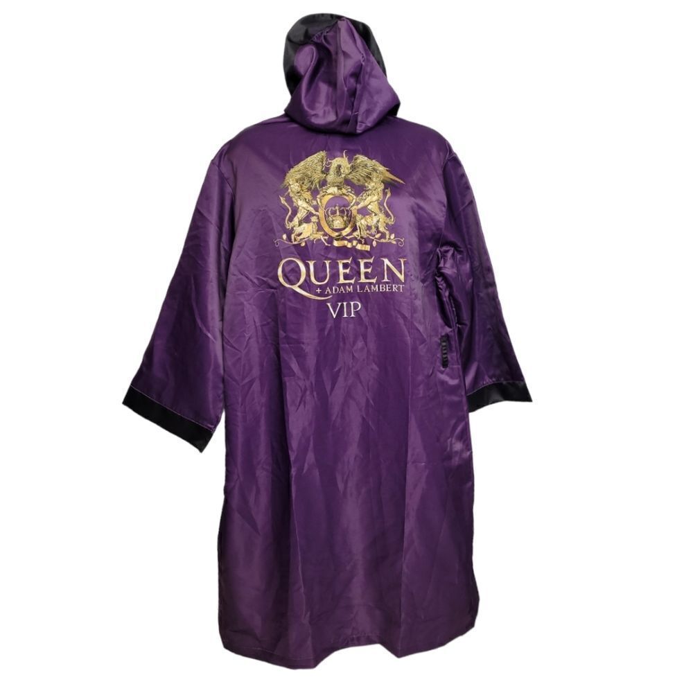 QUEEN + Adam Lambert VIP purple robe with hood unisex OS